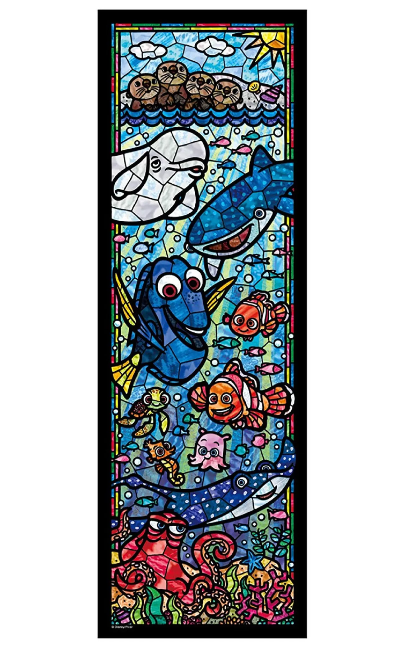 Tenyo Japan Jigsaw Puzzle Dsg456-731 Disney Finding Dory Stained Glass (456 Pieces)