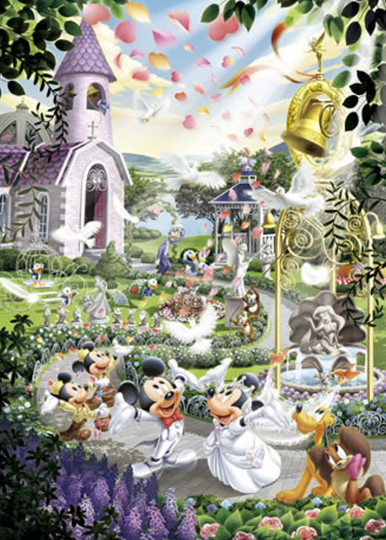 Tenyo Japan Jigsaw Puzzle Dsg-500-402 Disney Mickey Mouse Wedding (500 Pieces)