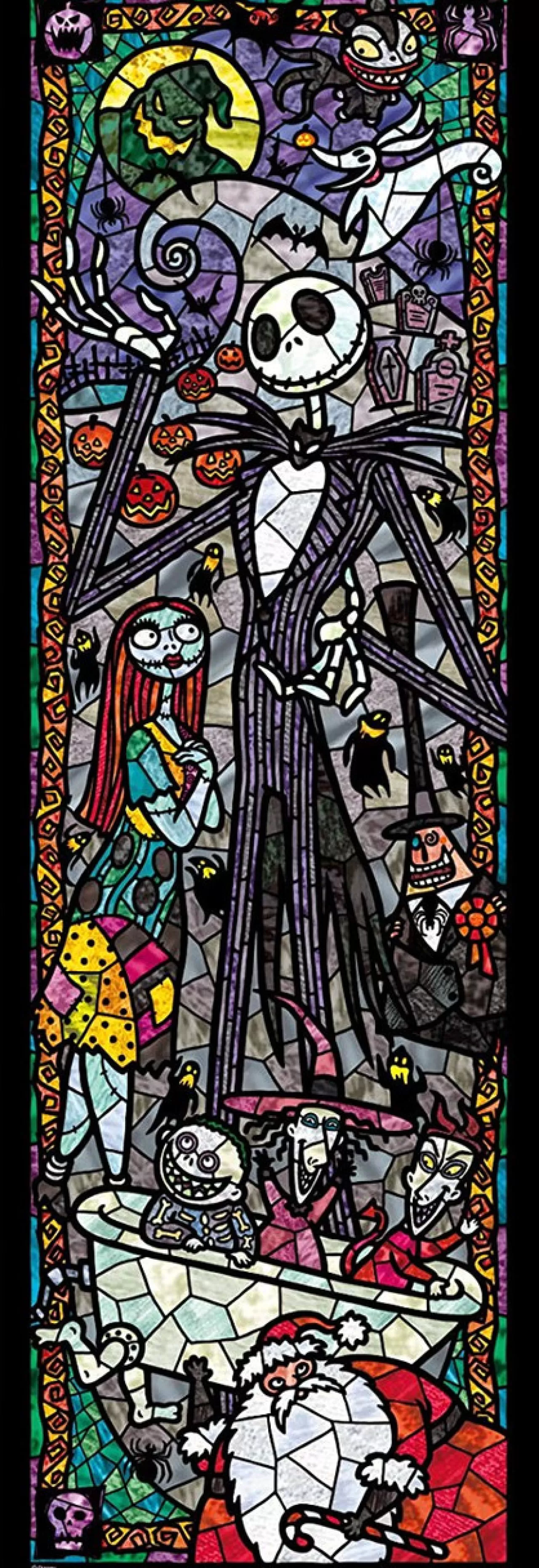 Tenyo Japan Jigsaw Puzzle Dsg456-723 Disney Nightmare Before Christmas Stained Glass (456 Pieces)