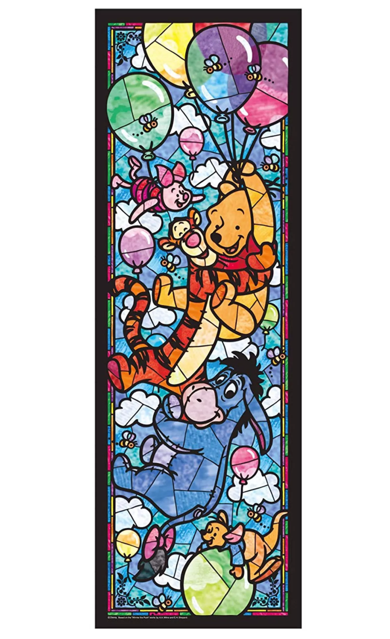 Tenyo Japan Jigsaw Puzzle Dsg456-722 Disney Winnie The Pooh Stained Glass (456 Pieces)
