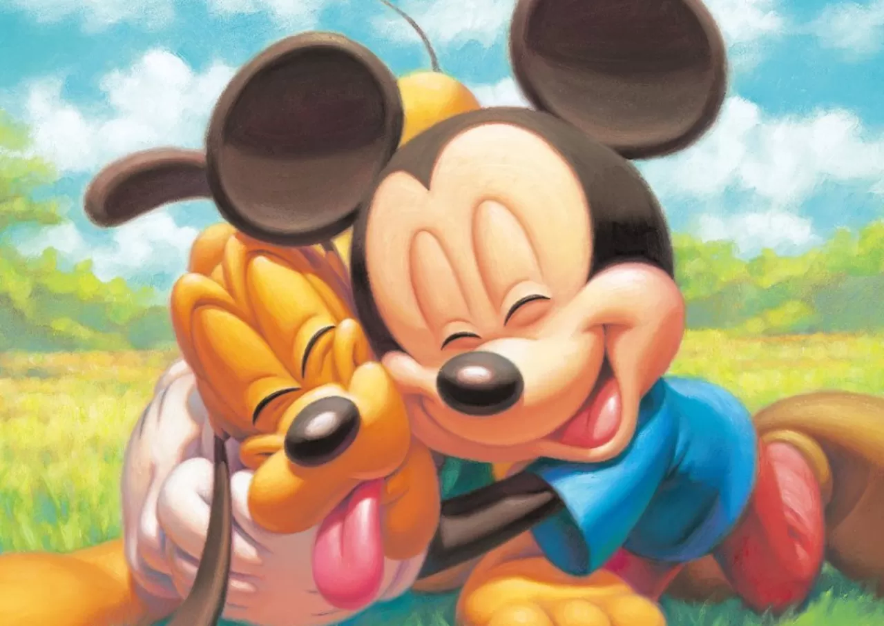 Tenyo Japan Jigsaw Puzzle Dsg-266B-788 Disney Mickey Mouse & Pluto (266 Pieces)