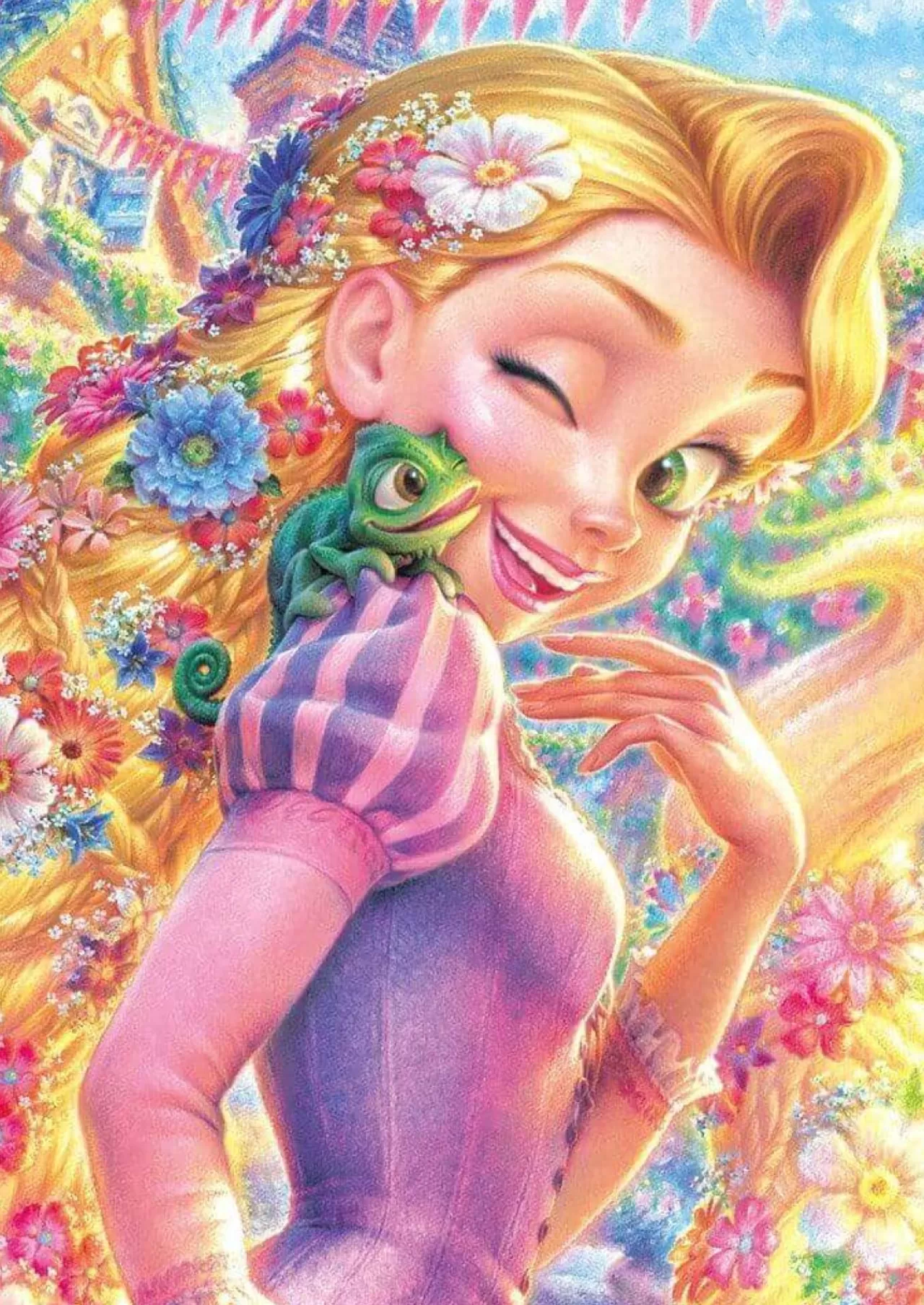 Tenyo Japan Jigsaw Puzzle Dsg-266B-791 Disney Tangled Rapunzel Pascal (266 Pcs)