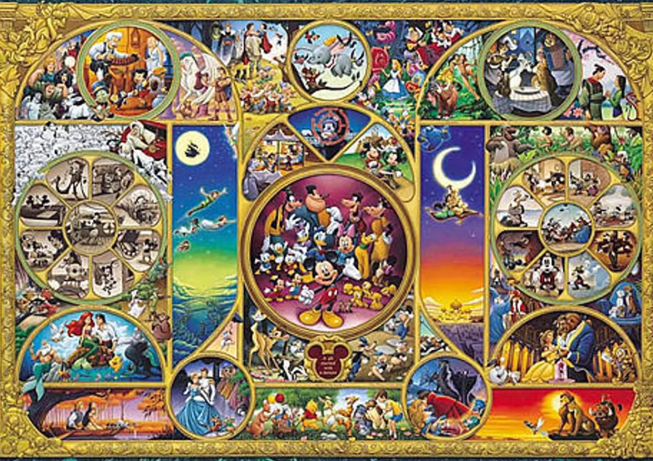 Tenyo Japan Jigsaw Puzzle Dw-1000-260 Disney Character World (1000 Pieces)