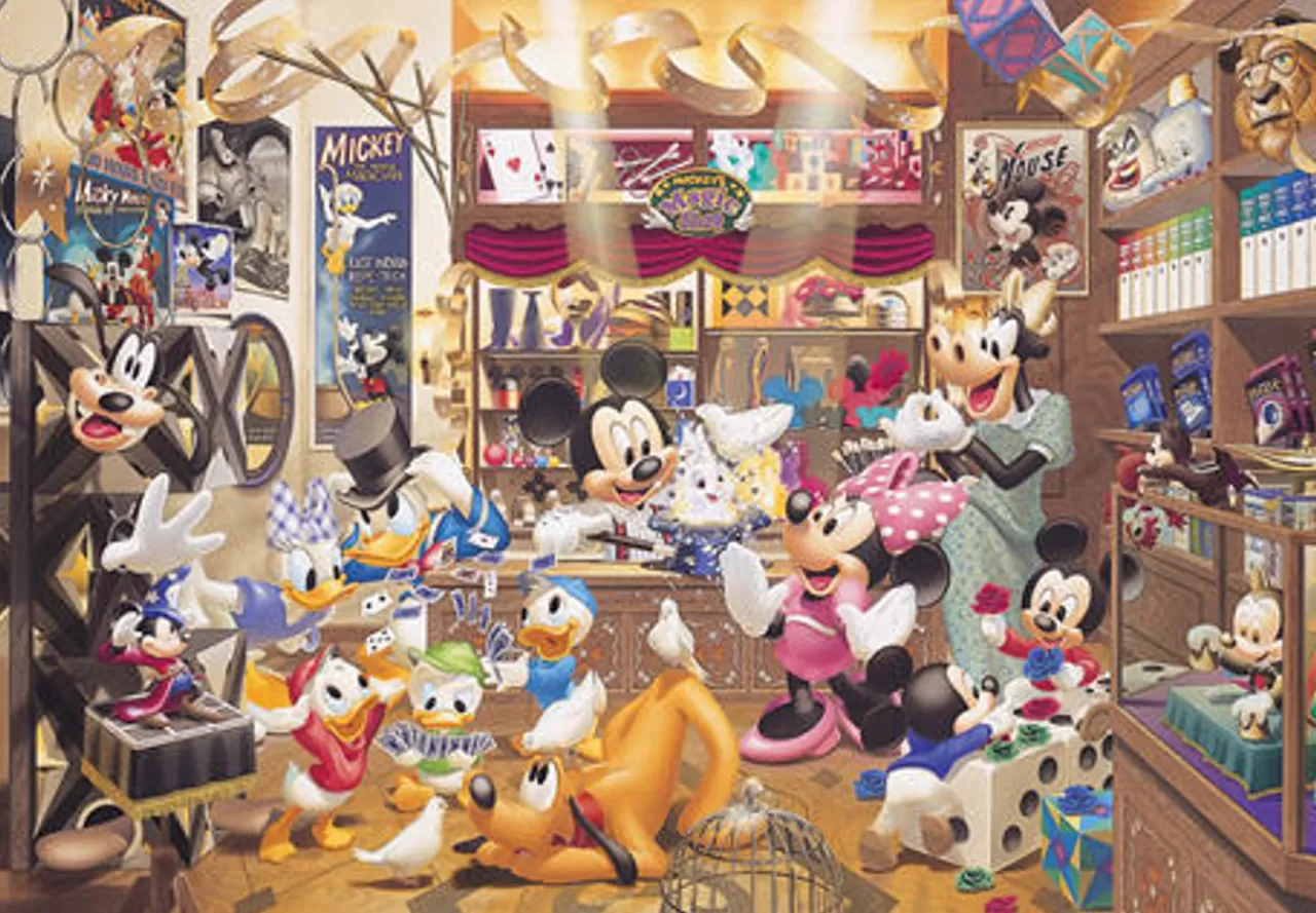 Tenyo Japan Jigsaw Puzzle Dw-1000-259 Disney Mickey's Magic Shop (S-1000 Pieces)