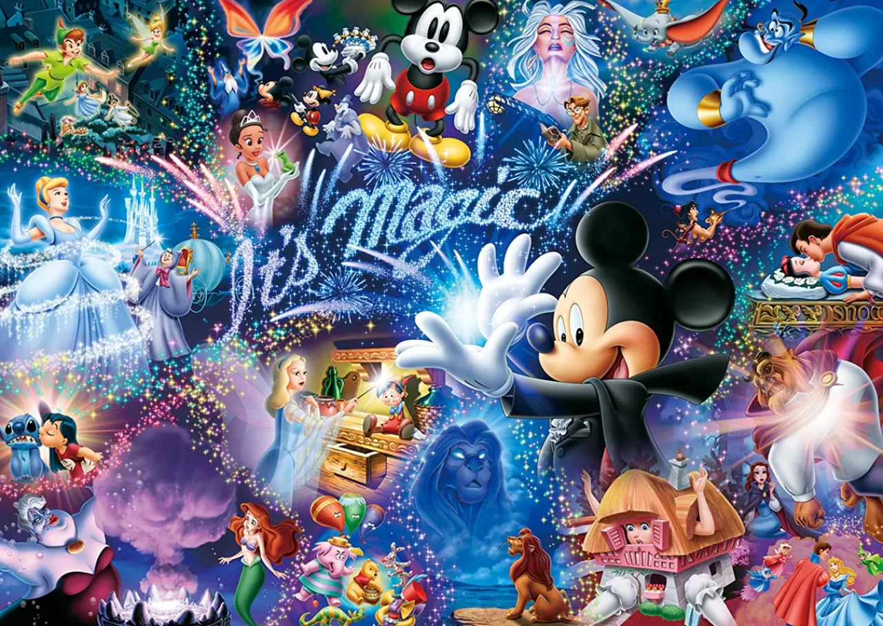 Tenyo Japan Jigsaw Puzzle Dw1000-414 Glow In The Dark Disney It's Magic (1000 S-Pieces)