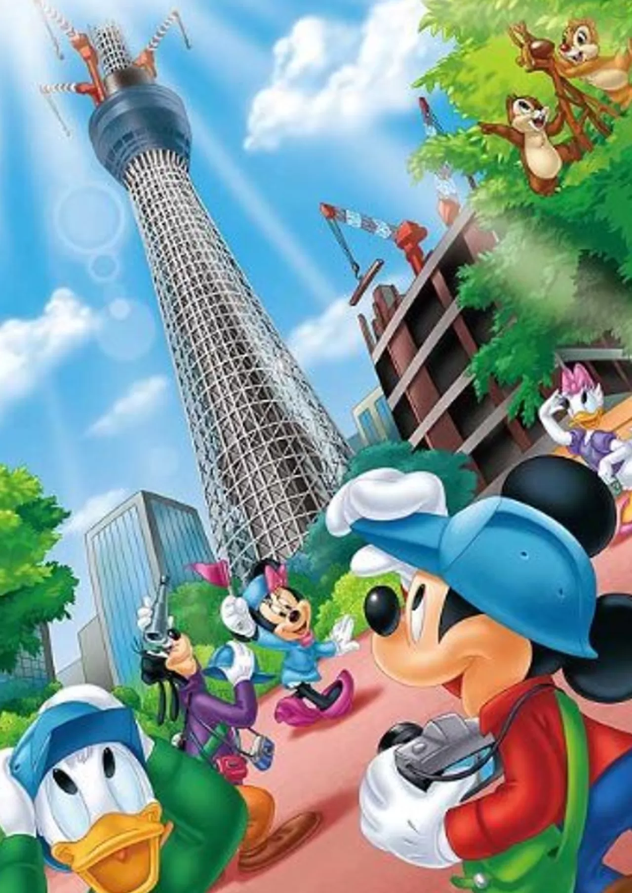 Tenyo Japan Jigsaw Puzzle T-1000-809 Disney Tokyo Sky Tree Welcome Mickey (1000 Pieces)