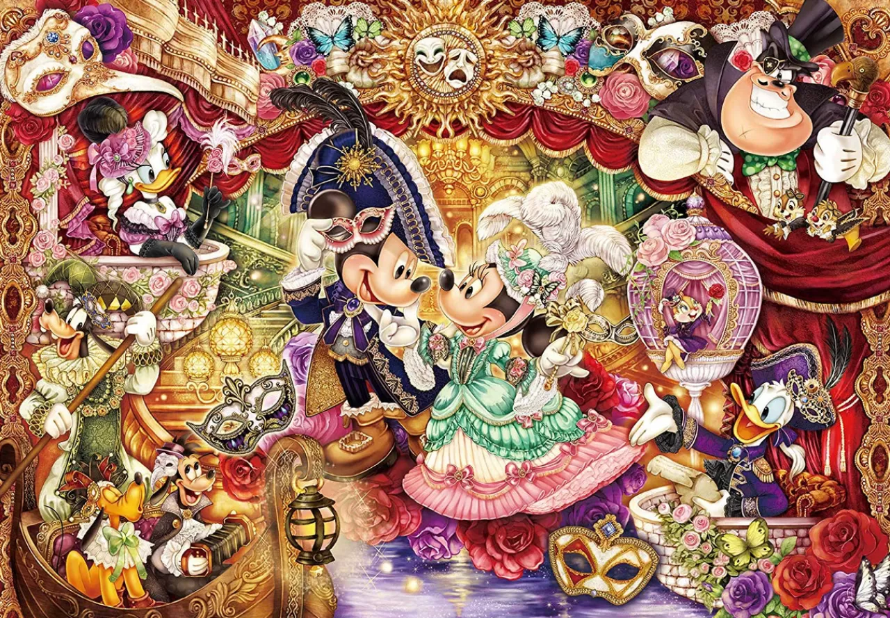 Tenyo Japan Pure White Jigsaw Puzzle Dp1000-032 Disney Masquerade (1000 Pieces)