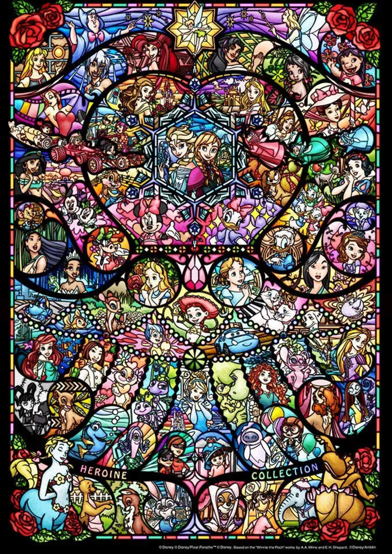 Tenyo Japan Pure White Jigsaw Puzzle Dpg266-576 Disney And Pixar Heroins (266 Pieces)