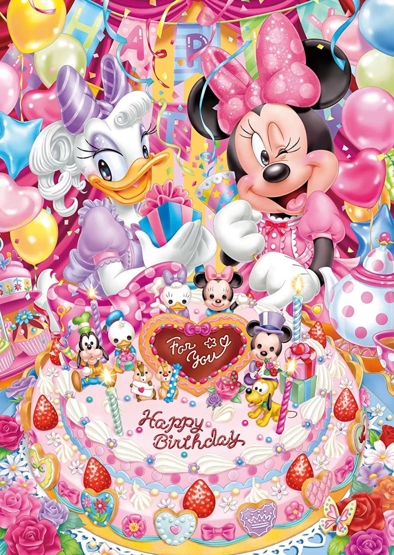 Tenyo Japan Pure White Jigsaw Puzzle Dpg266-561 Minnie And Daisy (266 Pieces)