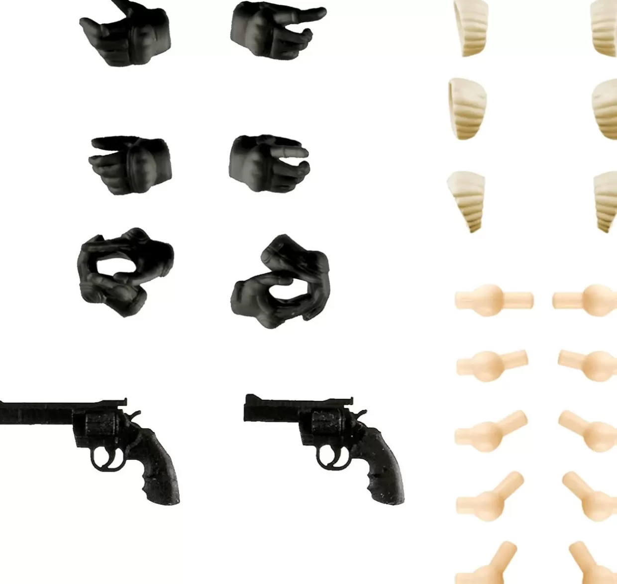 Cheap Tomytec Military Series 1/12 Little Armory Laop13 Sousai Shojo Teien Tactical Glove 2 Revolver Set (Black) Plastic Model