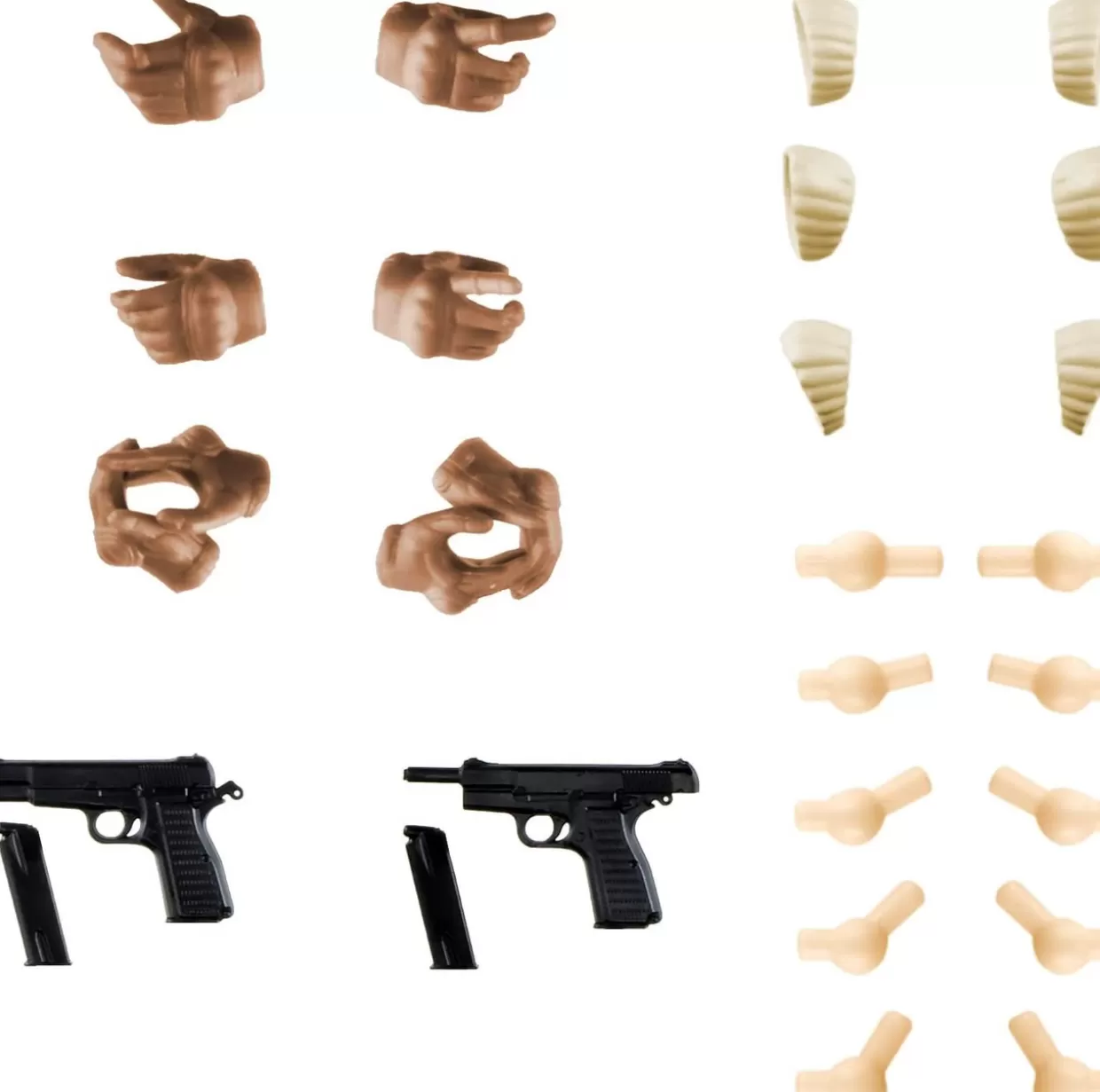 Fashion Tomytec Military Series 1/12 Little Armory Laop14 Sousai Shojo Teien Tactical Glove 2 Revolver Set (Tan) Plastic Model