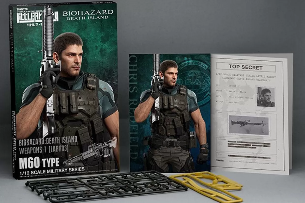 Best Tomytec Military Series 1/12 Little Armory Resident Evil: Death Island Weapons Type 1 Chris Redfield Plastic Model