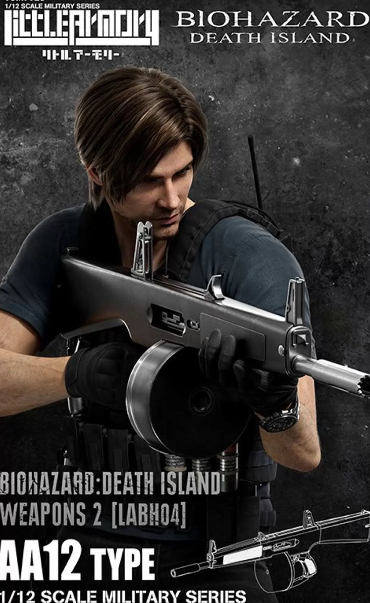 Shop Tomytec Military Series 1/12 Little Armory Resident Evil: Death Island Weapons Type 1 Leon S. Kennedy Plastic Model