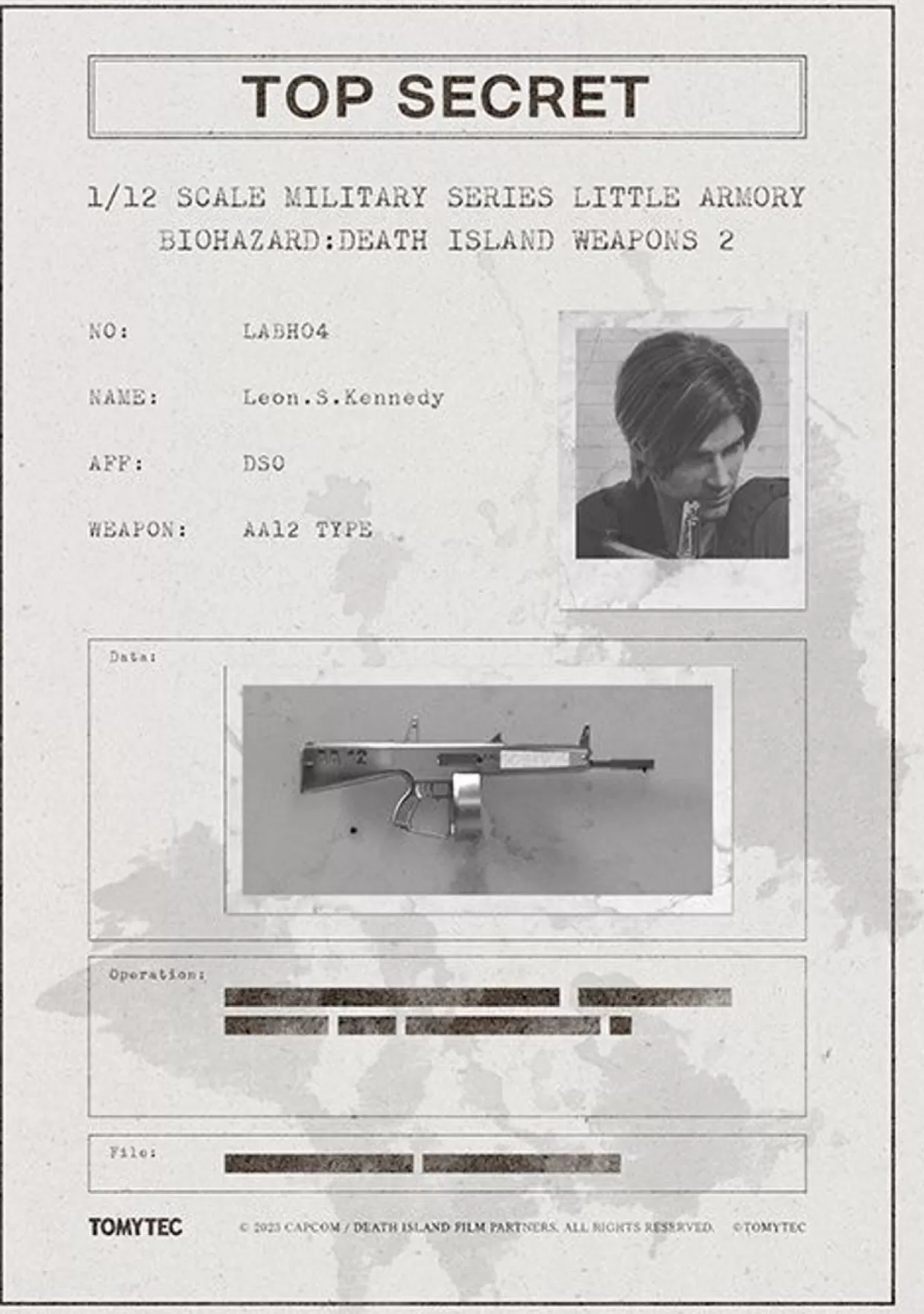 Shop Tomytec Military Series 1/12 Little Armory Resident Evil: Death Island Weapons Type 1 Leon S. Kennedy Plastic Model