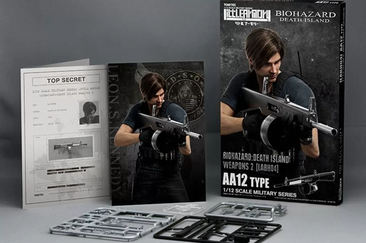 Shop Tomytec Military Series 1/12 Little Armory Resident Evil: Death Island Weapons Type 1 Leon S. Kennedy Plastic Model