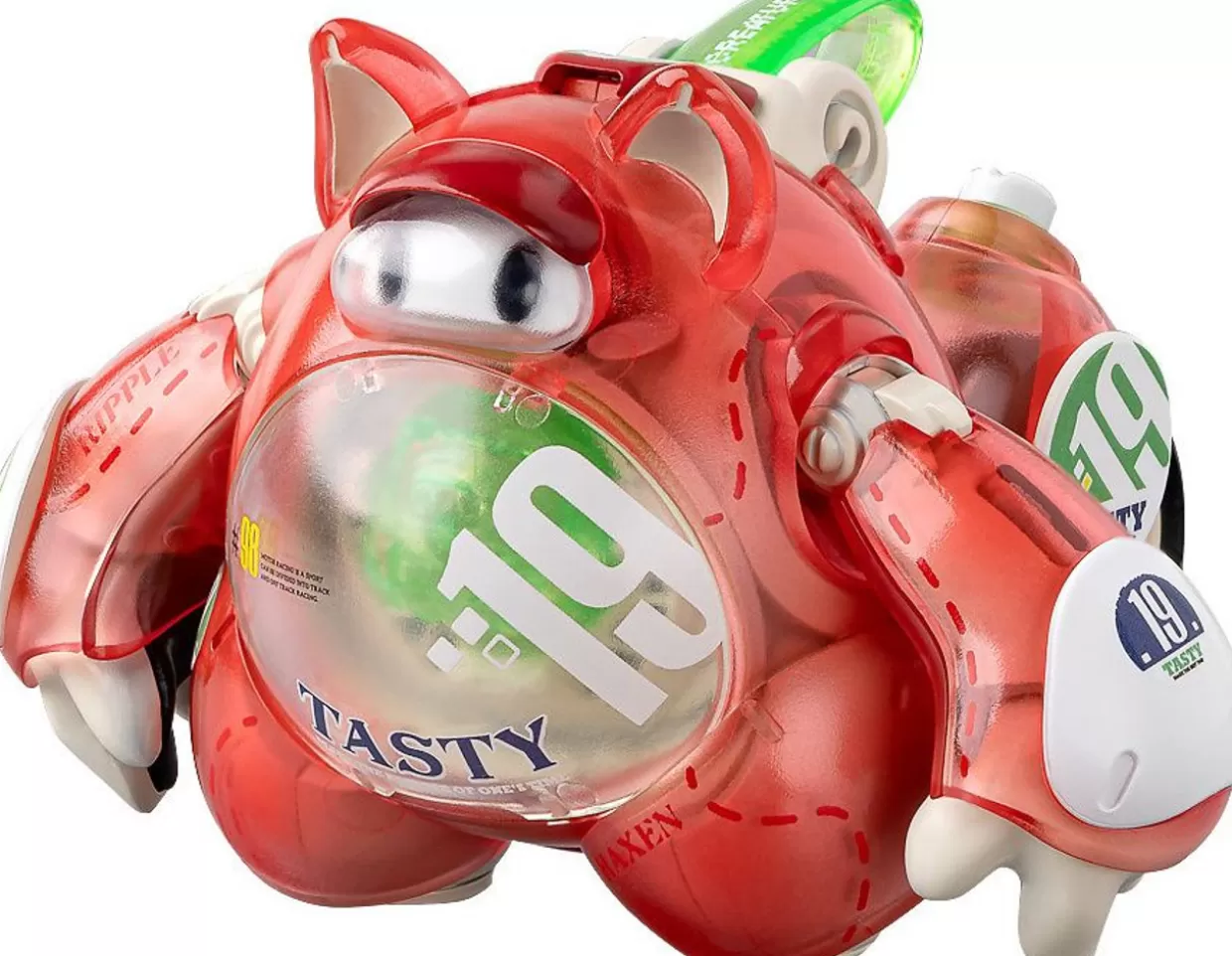 Online Wave Kumamaru Raccoon 2P Color (Clear Red) Plastic Model