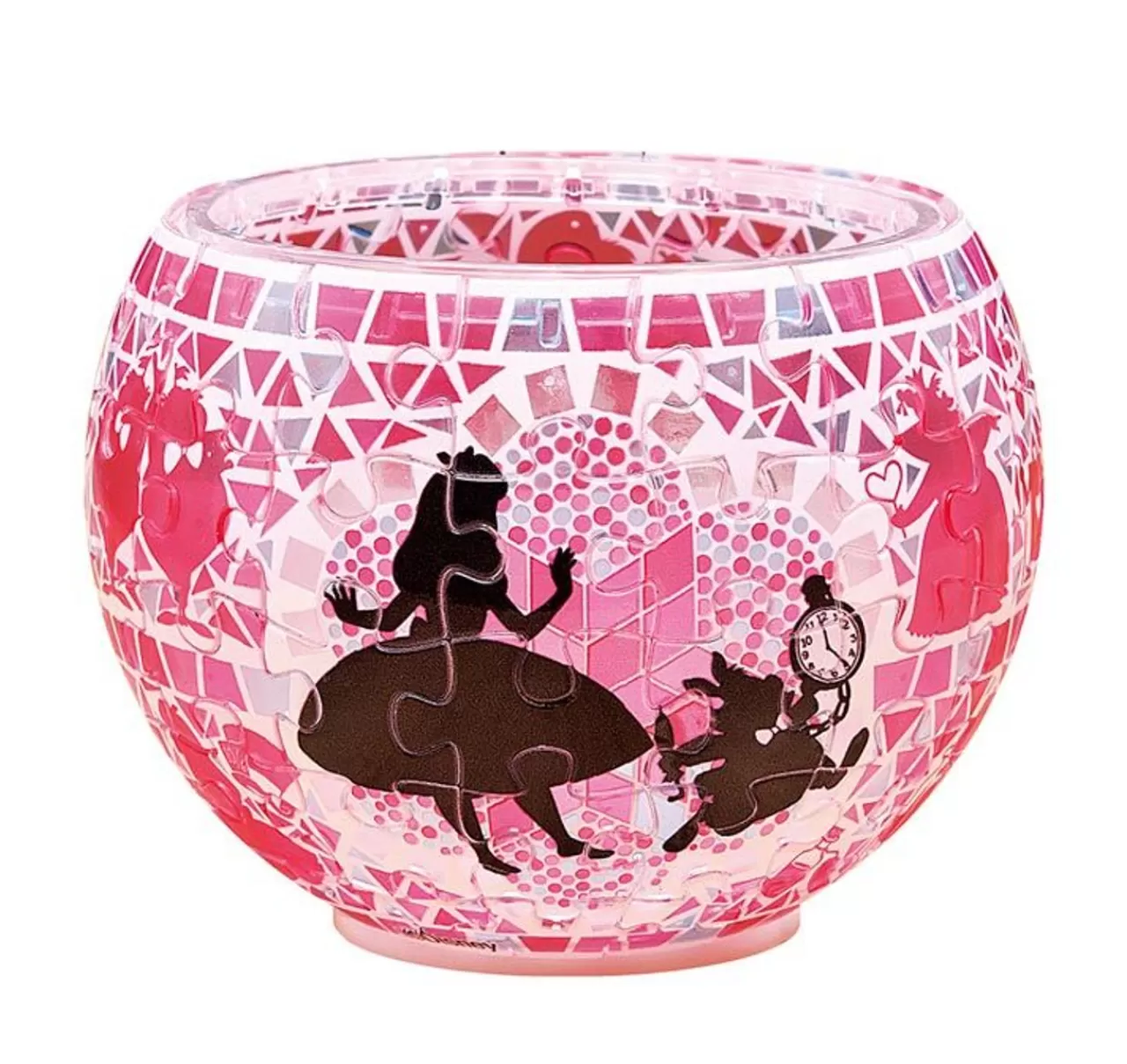 Yanoman 2201-62 3D Led Lamp Shade Puzzle Disney Alice In Wonderland Glass Mosaic Pattern (80 Pieces)