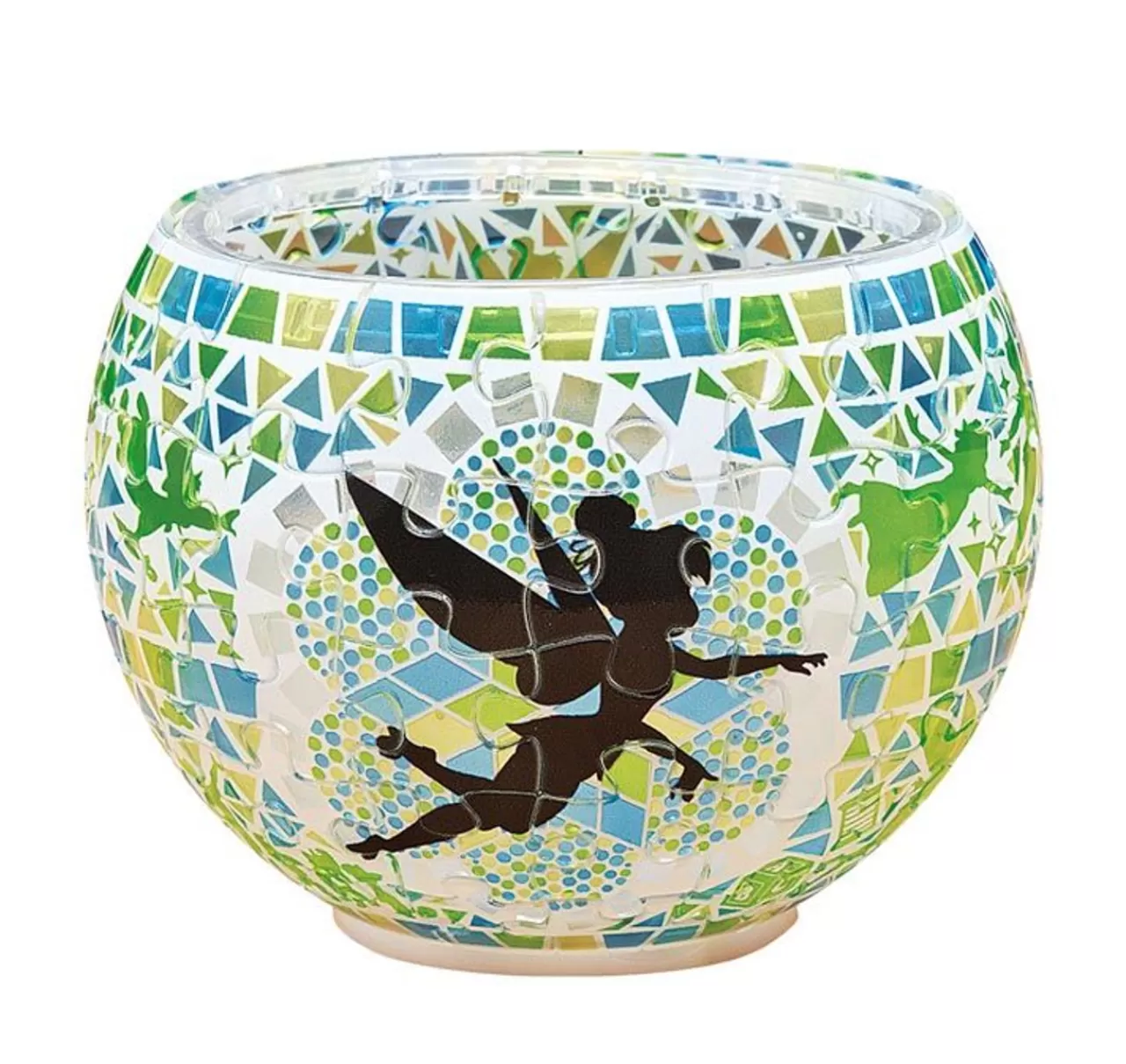 Yanoman 2201-63 3D Led Lamp Shade Puzzle Disney Tinker Bell Peter Pan Glass Mosaic Pattern (80 Pieces)