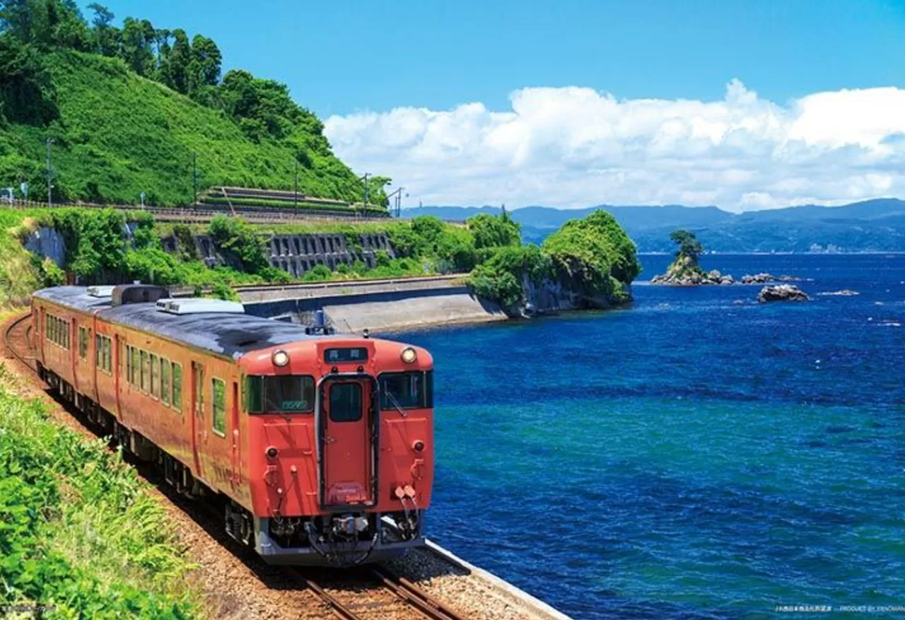 Yanoman 01-2083 Jigsaw Puzzle Himi Line And Toyama Bay Toyama Japan (108 L-Pieces)