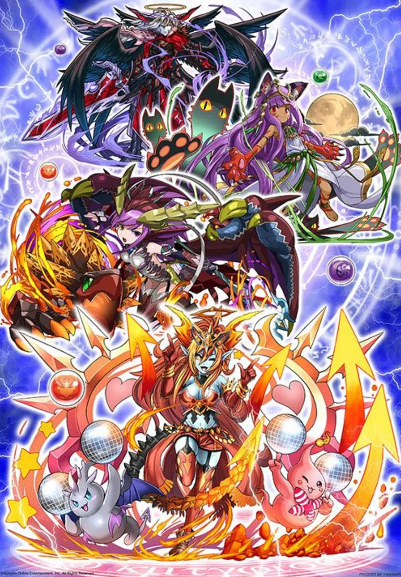 Yanoman 62-13 Prism Art Jigsaw Incoming Demon Army Puzzle & Dragons (216 Pieces)