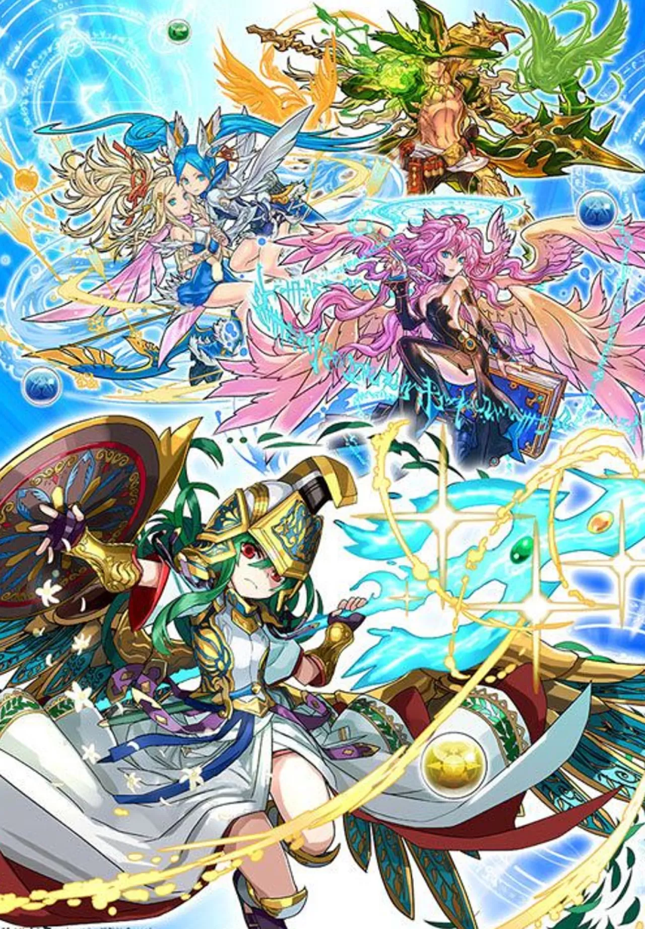 Yanoman 62-14 Prism Art Jigsaw Puzzle Gods From Puzzle & Dragons (216 Pieces)
