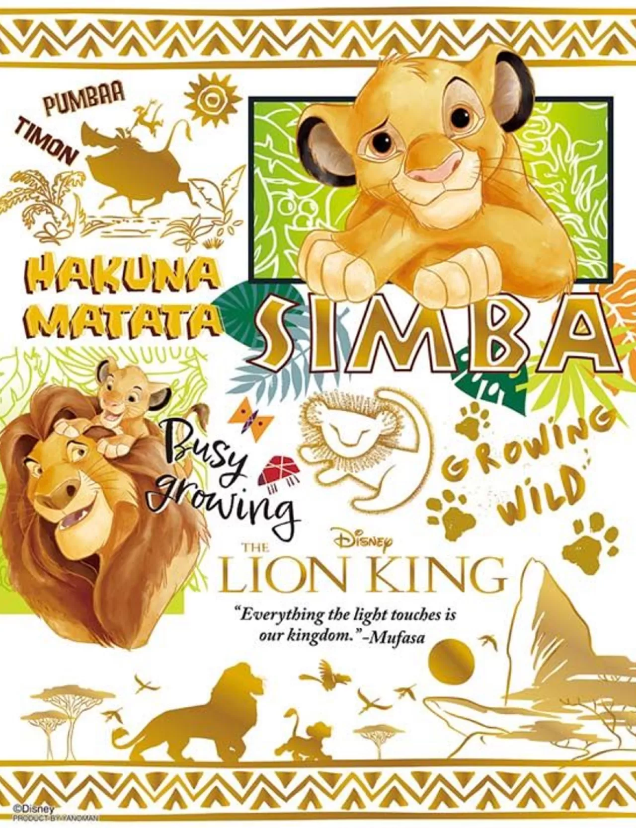 Yanoman Jigsaw Puzzle Disney The Lion King Colorful Gold (300 S-Pieces)